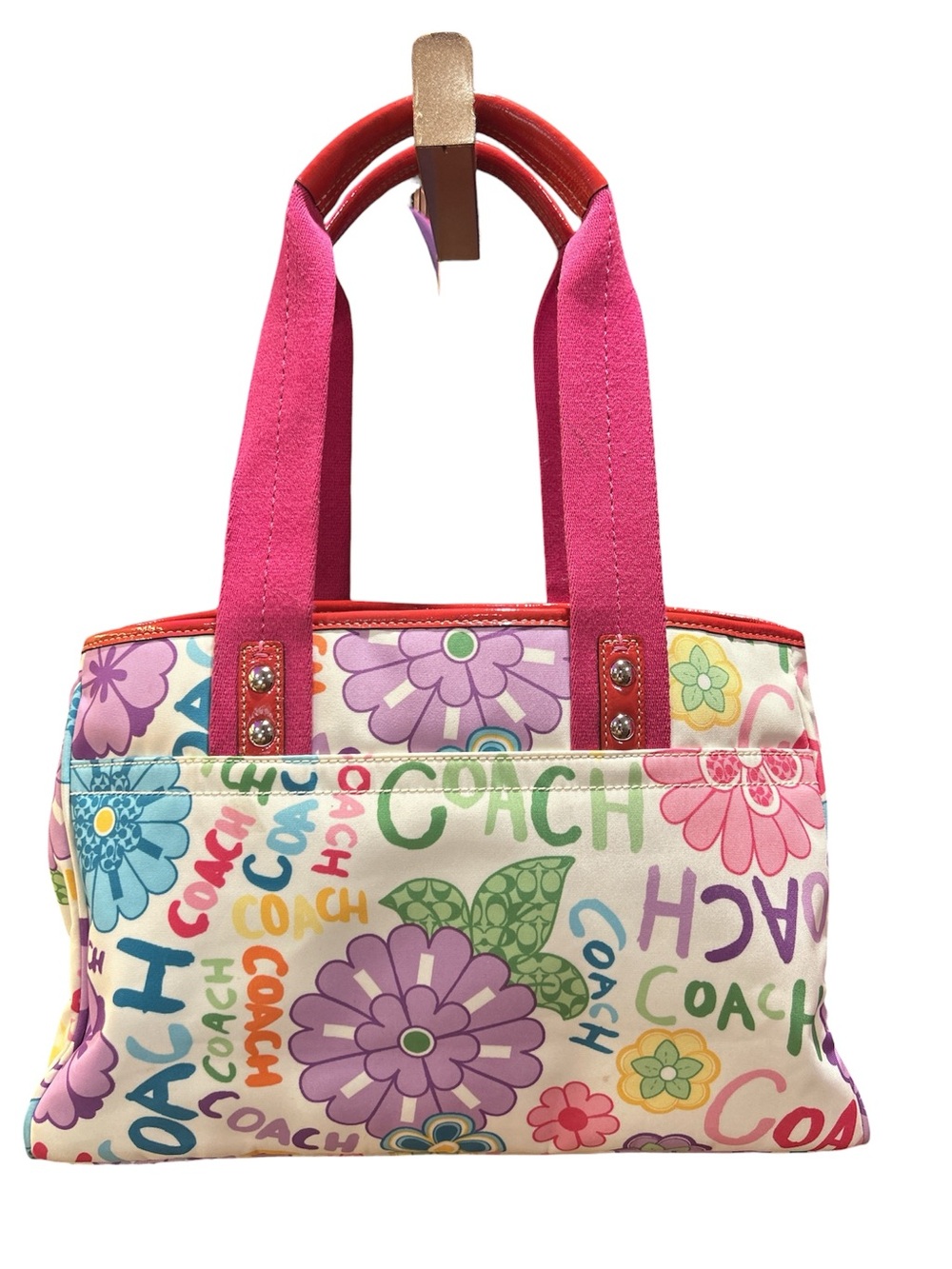 Coach Daisy Multicolor Floral Nylon Tote - Picture 6 of 11